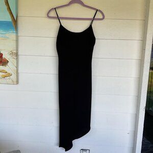 Sexy Black Spaghetti Strap Dress, Size 6P